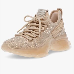 Steve Madden Gold maxima rhinestone sneakers